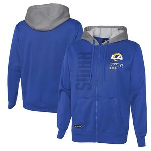 NWT Men’s Los Angeles Rams Combine Authentic Hooded Full Zip Jacket~Medium~$60